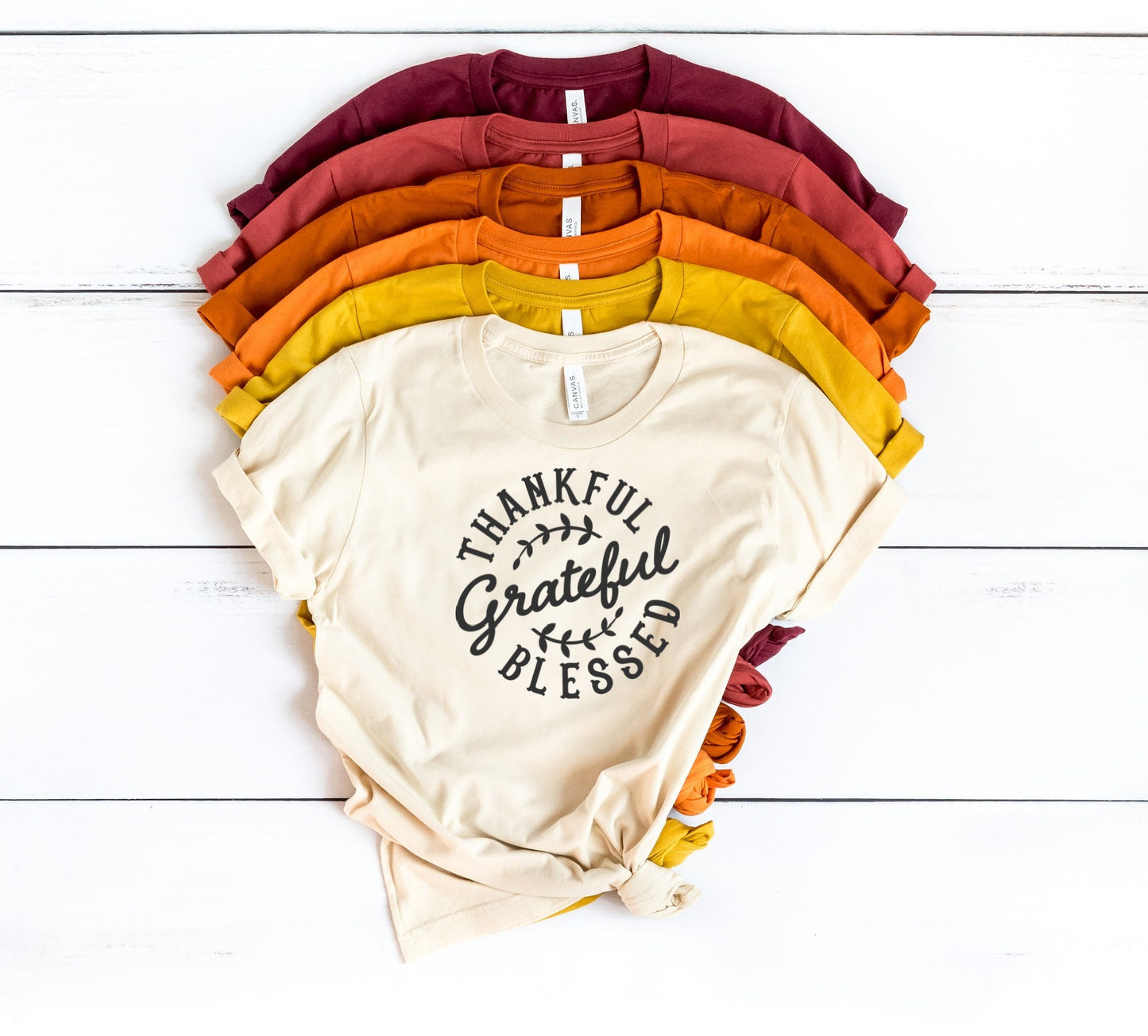 Fall Shirt, Fall Tee, Thankful Grateful Blessed. Thankful Shirt. Autumn Shirt. Fall Leaves Fall T-Shirt Grateful T-Shirt. Thanksgiving Shirt