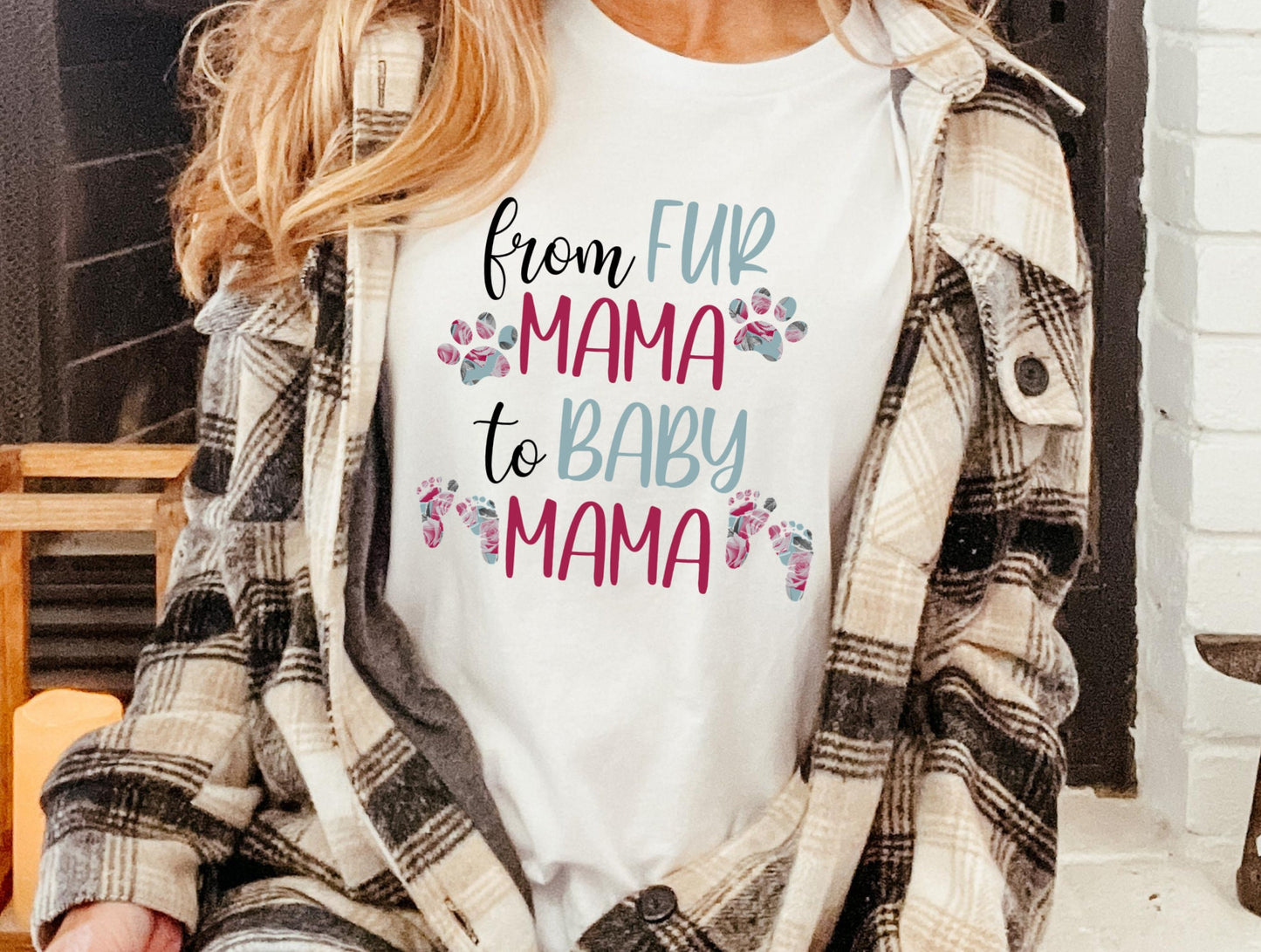 From Fur Mama To Baby Mama Shirt, Pregnancy Shirt, Baby Announcement, New Mom Gifts, Expecting Mom, Pregnancy Reveal, Mother's Day Gift