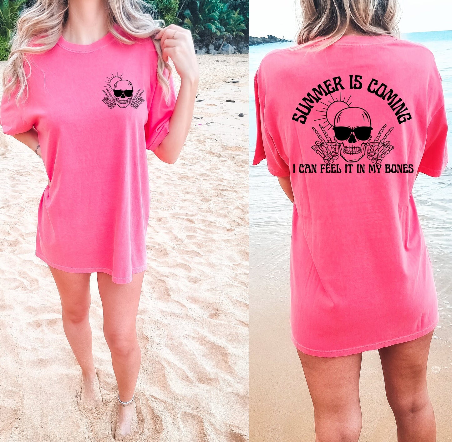 Summer is Calling I Feel it in My Bones Shirt, Comfort Color Summer Tee, Ready for Summer Shirt, Beach Shirt, Graphic T-shirt, Lake Tee