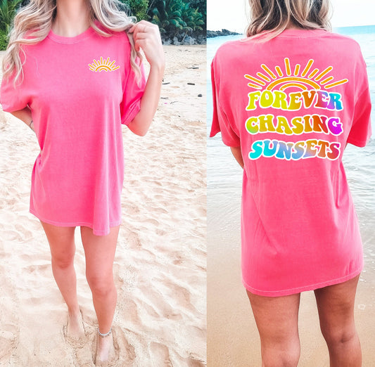 Forever Chasing Sunsets Png Download, Beach Design Png, Sunset Lover, Digital Download, Png file Only, Sublimation Png, Trending Design