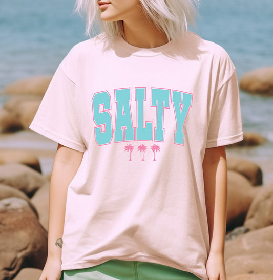 Salty Oversized Comfort Colors Shirt – Perfect Beach & Lounging Tee - Weekend Vibes - Coastal Chic - Soft Cotton Shirt – Graphic Tees