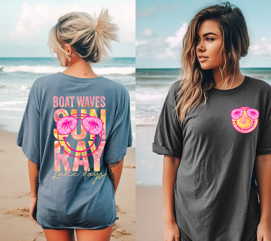 Boat Weekend Oversized Tee, Comfort Color Shirt, Perfect Beach & Lounging Shirt, Weekend Vibes, Lake Tee, Beach Graphic, River Shirt