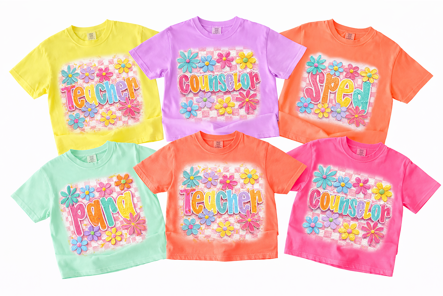 Colorful Teacher Shirt, Retro Floral Teacher Tee, Cute Teacher Gift, Spring Teacher Shirt, Boho Teacher Tee, Teacher Appreciation Shirt