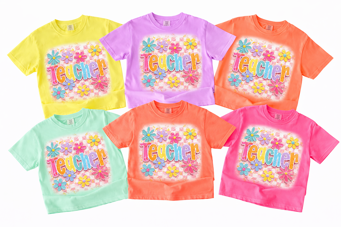 Colorful Teacher Shirt, Retro Floral Teacher Tee, Cute Teacher Gift, Spring Teacher Shirt, Boho Teacher Tee, Teacher Appreciation Shirt