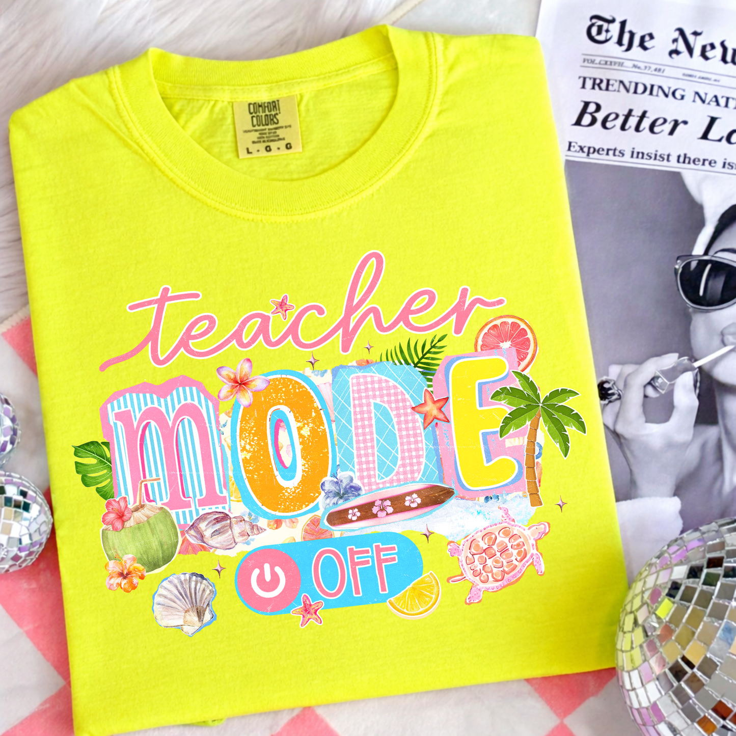 Teacher Mode Off Shirt, Beach Teacher Shirt, Summer Teacher Tee, Last Day of School Shirt, Vacation Teacher Shirt, Cute Teacher Gift